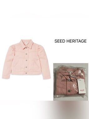 SEED HERITAGE - 4 - NWT - GIRLS PINK DENIM JEAN JACKET